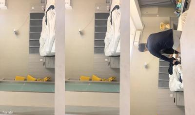 2022.10.7、【対比同級生丹華】鄭爽に似た女子学生、男は鍛錬のプロ、玉尻を叩く